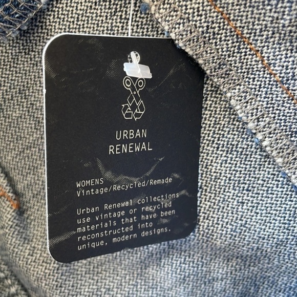 Urban Outfitters Remade Lace Up Micro Jean Mini Skirt Women’s Size Medium Denim - Picture 6 of 6